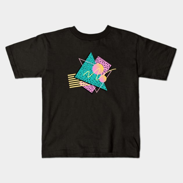 Memphis Pattern 7 / 80s Retro Kids T-Shirt by Studio Memphis Waves